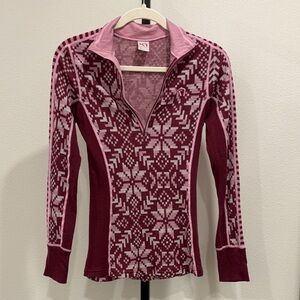 Kari Traa Else Wool Half Zip Base Layer Small